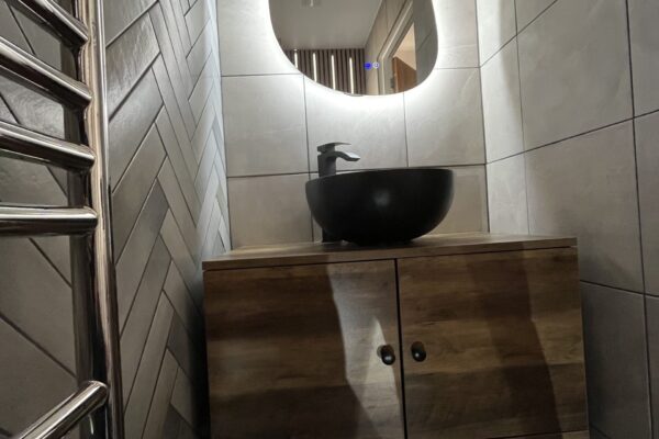 Cloak room vanity unit