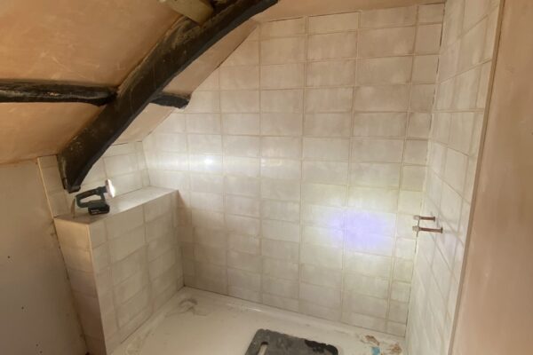 Tiling a shower