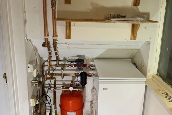 heating system in a utility room